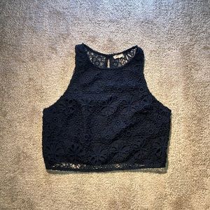 Hollister crochet/lace crop tank